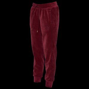 PUMA Women's Velour Iconic T7 Pants 534526 Maroon NEW with TAGS